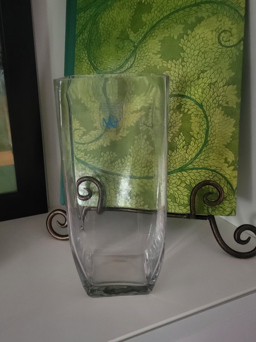 Clear Glass Square Vase - Elegant Transparent Accent